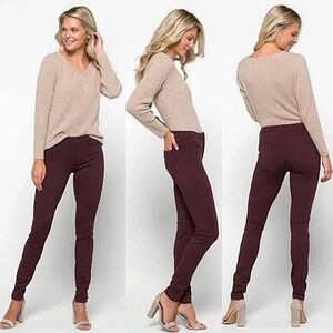 Liverpool "Jacqueline" Skinny Pant Aubergine Maroon Red | Women's Size 16 / 33